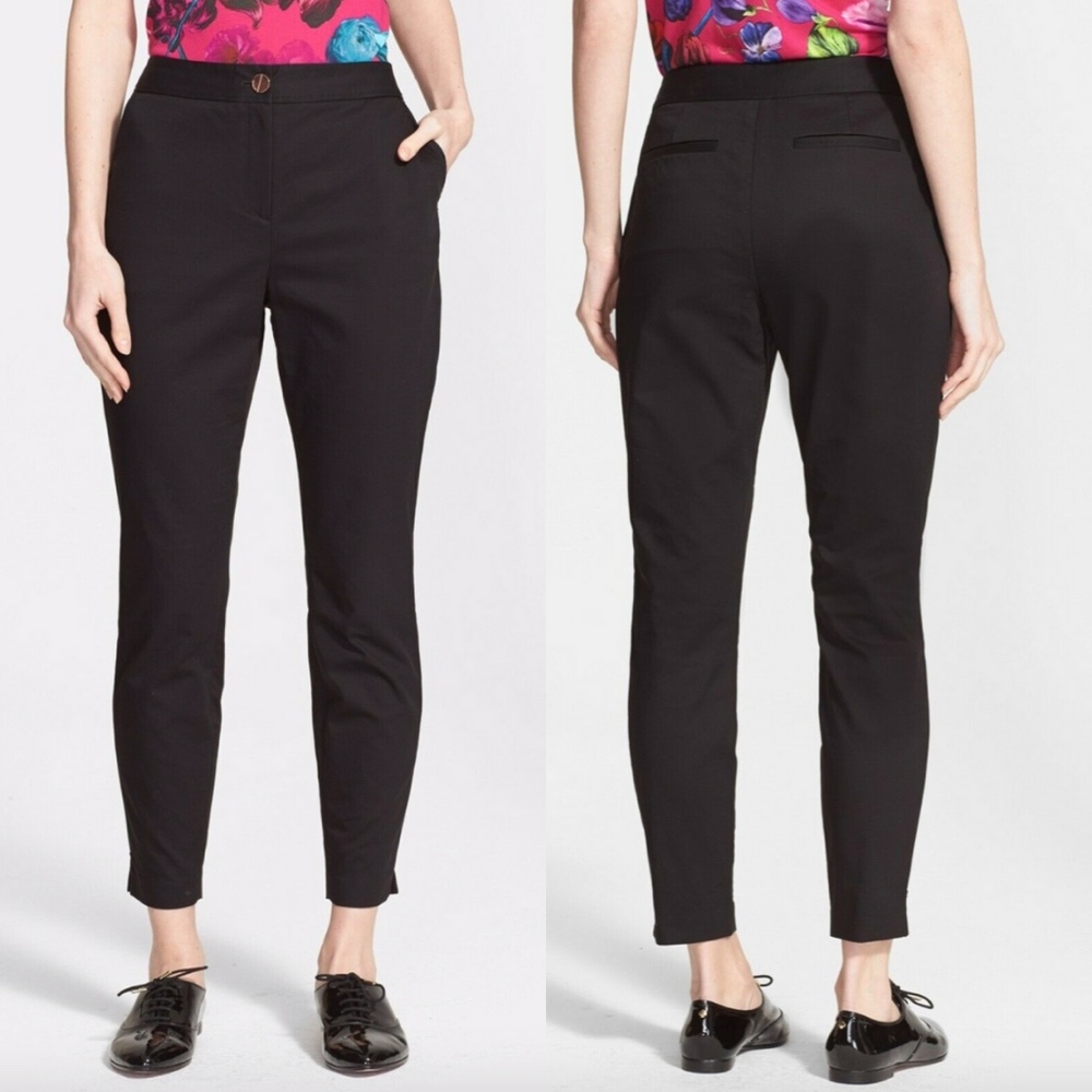 NEW Ted Baker London 'Civeta' Slim Fit Trouser‎ Black sz 0